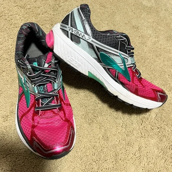 Brooks Ravenna 7 Pink Teal Stability Running Shoes Women’s 9.5 - Picture 8 of 12